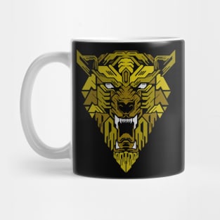 Geometric Wolf backprint Mug